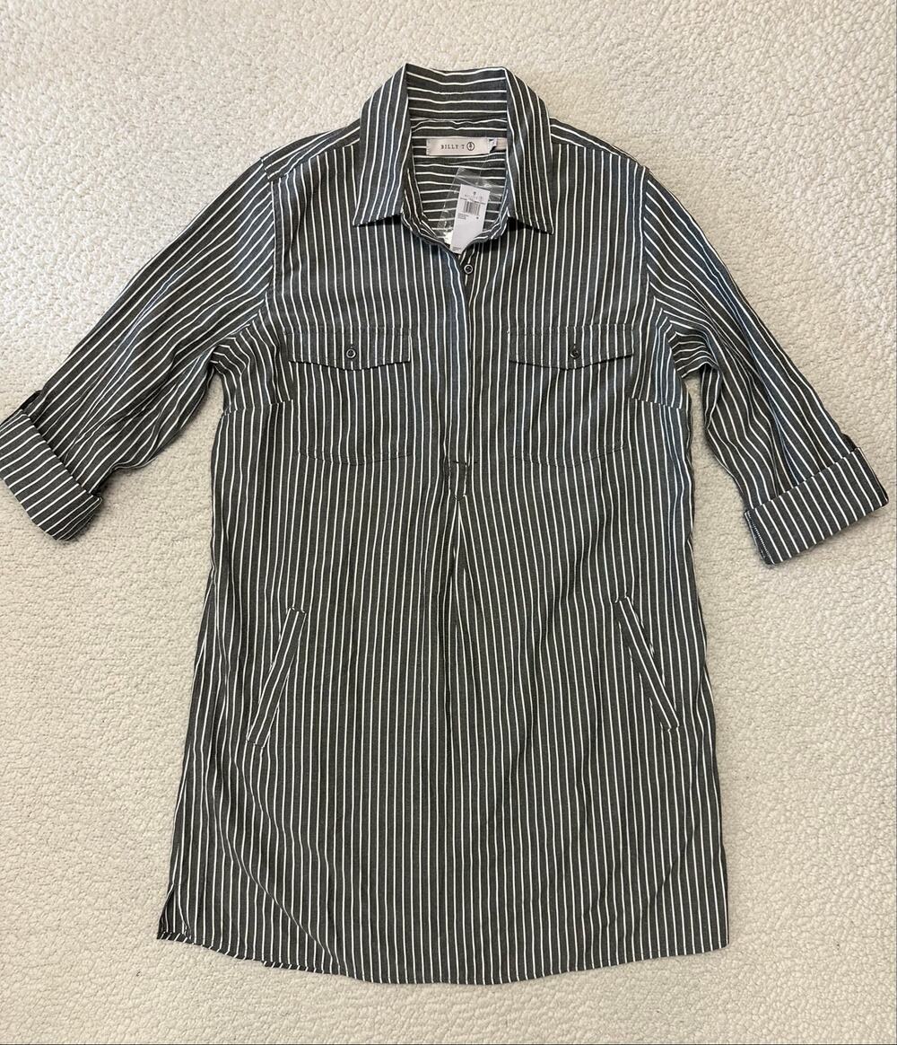 NWT* Billy T Railroad Stripe Jennifer Shirtdress Medium